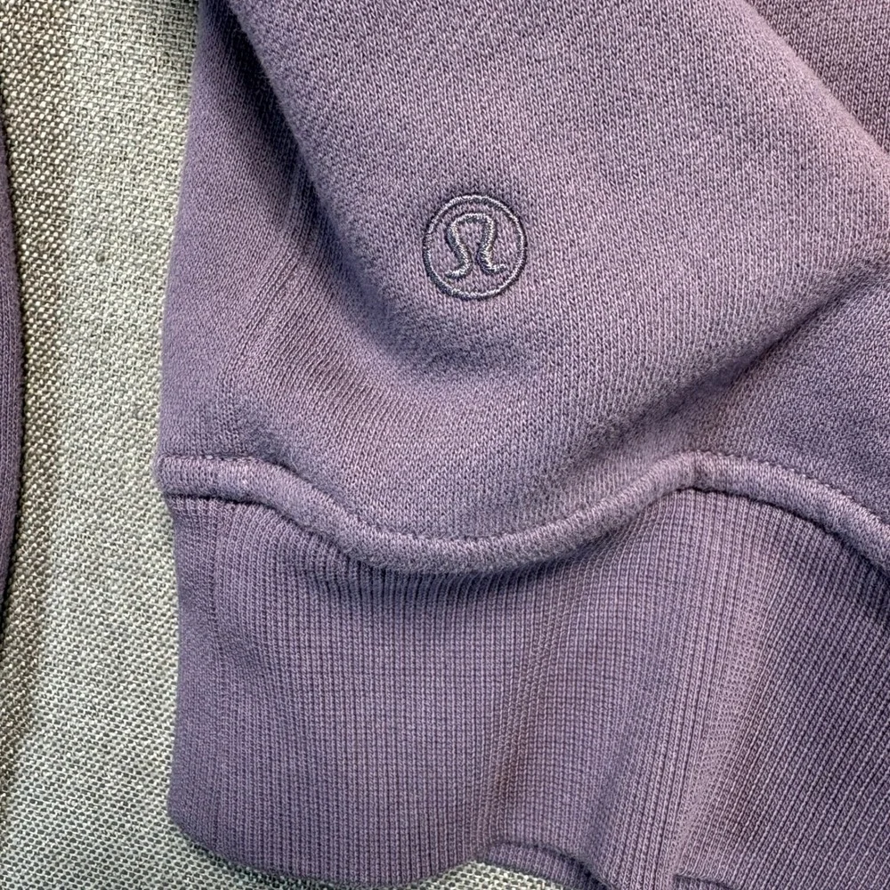 Lululemon Perfectly Oversized Cropped Crew Purple Sweatshirt XS LW3KJWS